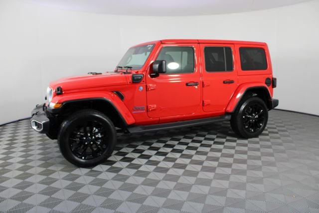 Used 2025 Jeep Wrangler 4xe Sahara 4XE with VIN 1C4RJXP64SW586242 for sale in Aurora, MO