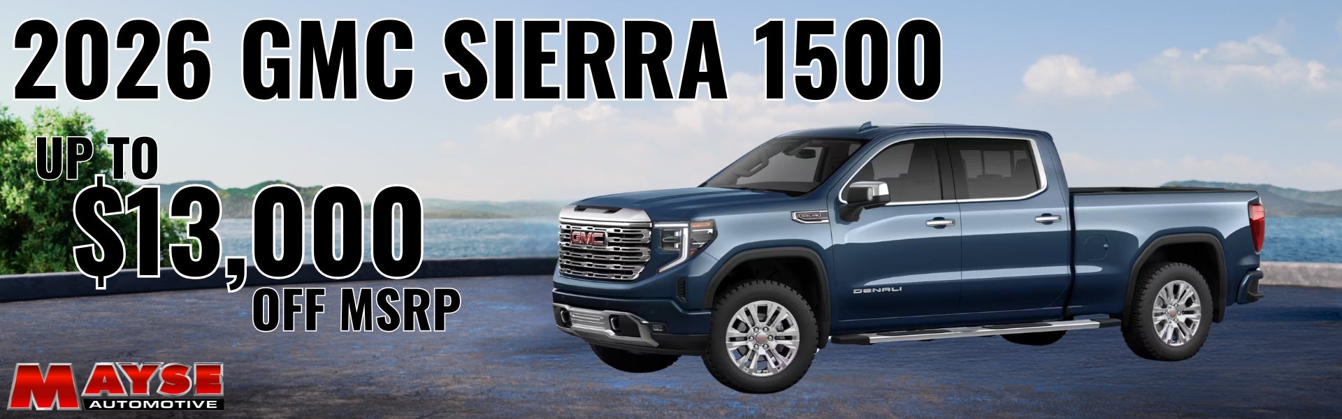 2026 GMC Sierra 1500 up to $13,000 off msrp